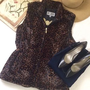 JM Collection Faux Fur Vest